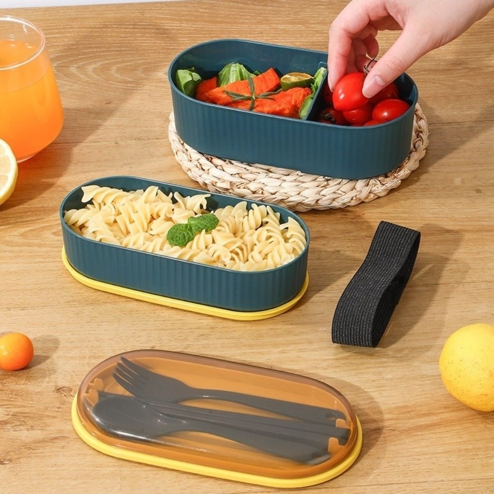 Portable Double Layer Lunch Bo - Weaning Spoon Set 评论和价格
