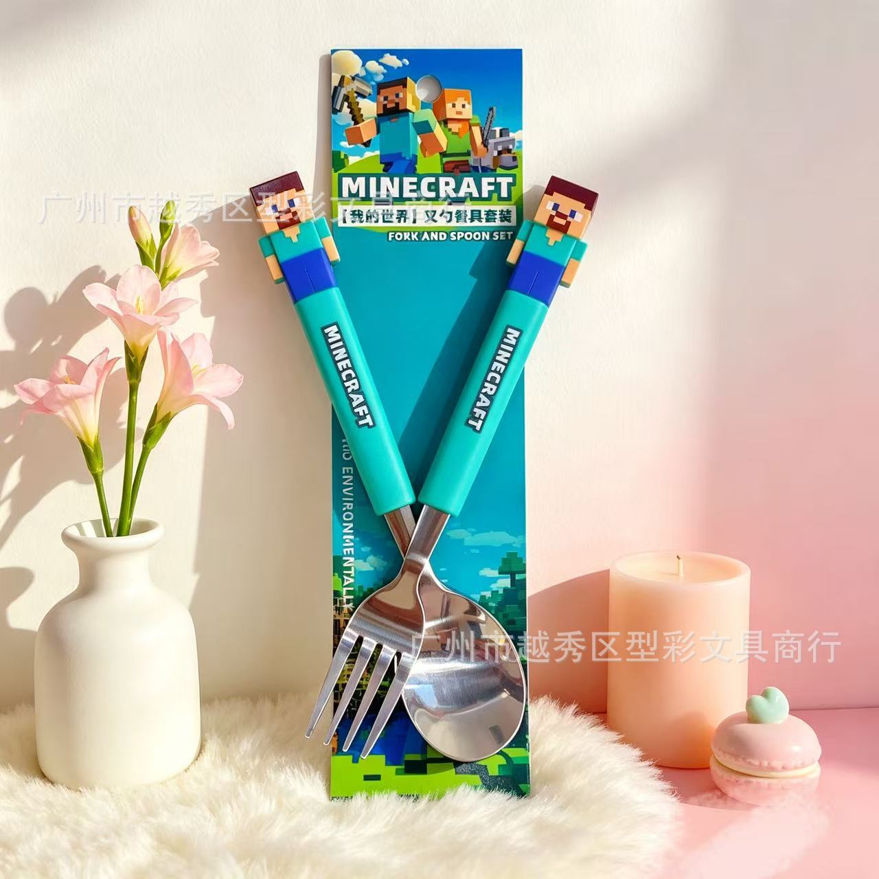 Kids Funny Fork Spoon Set ABS  - Weaning Spoon Set 评论和价格