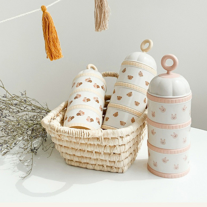 Cute Bear Milk Powder Box Baby - Baby Food In Jars 评论和价格