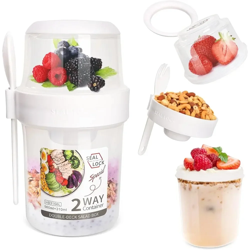 Salad Cup Breakfast Cups Porta - Weaning Spoon Set 评论和价格
