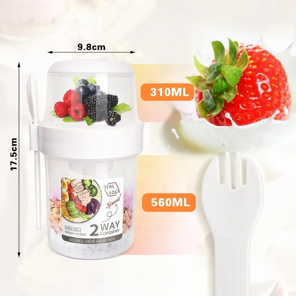 Salad Cup Breakfast Cups Porta - Weaning Spoon Set 评论和价格